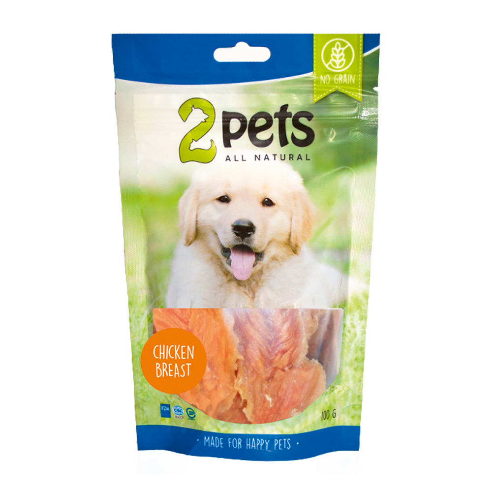 2PETS Dogsnack Kyllingebryst - 100 G