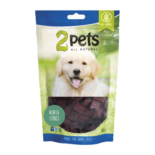 2PETS Dogsnack Heste Terninger - 100 G