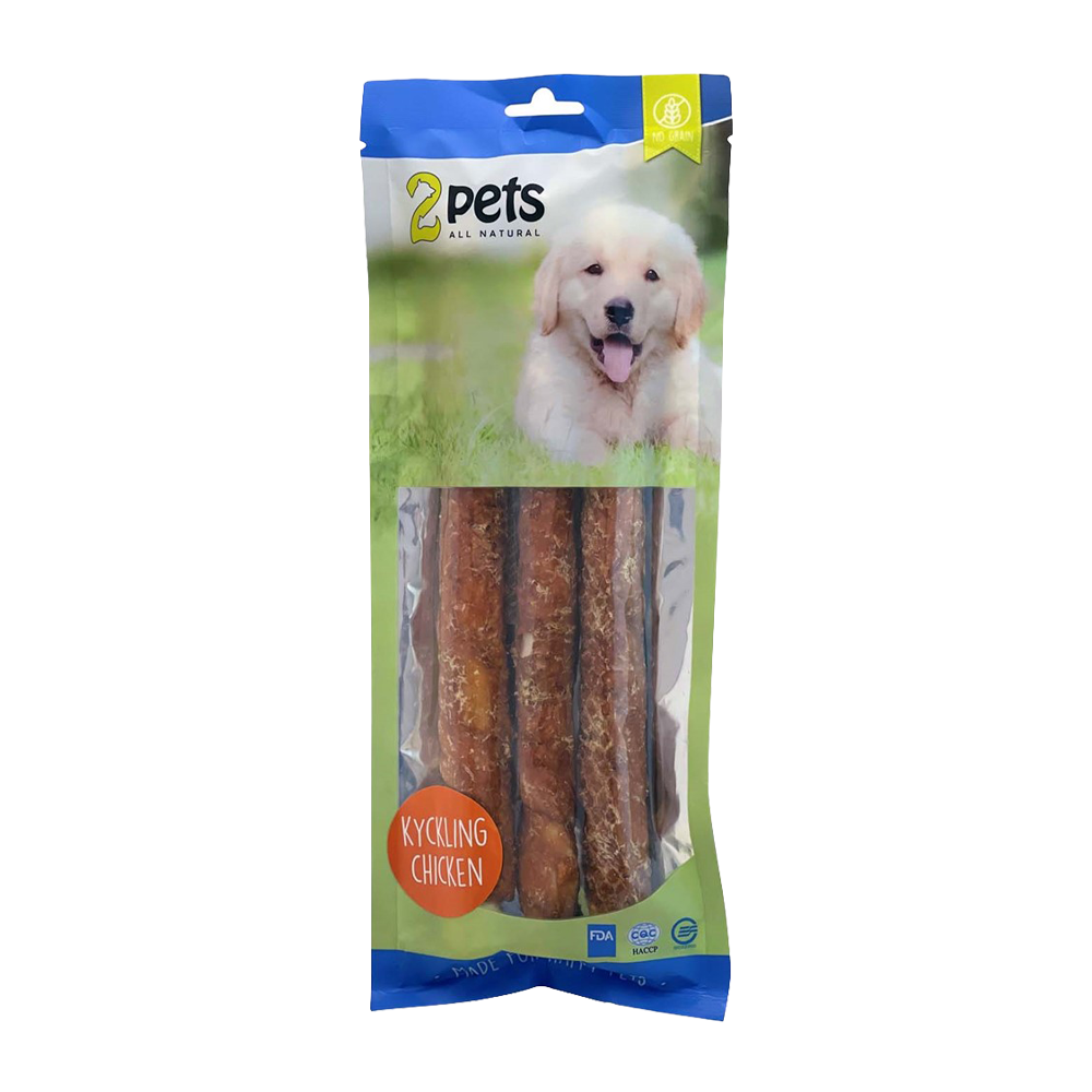 2PETS Tyggerulle M Kyllingefilet - 28 CM - 3 PAKKER