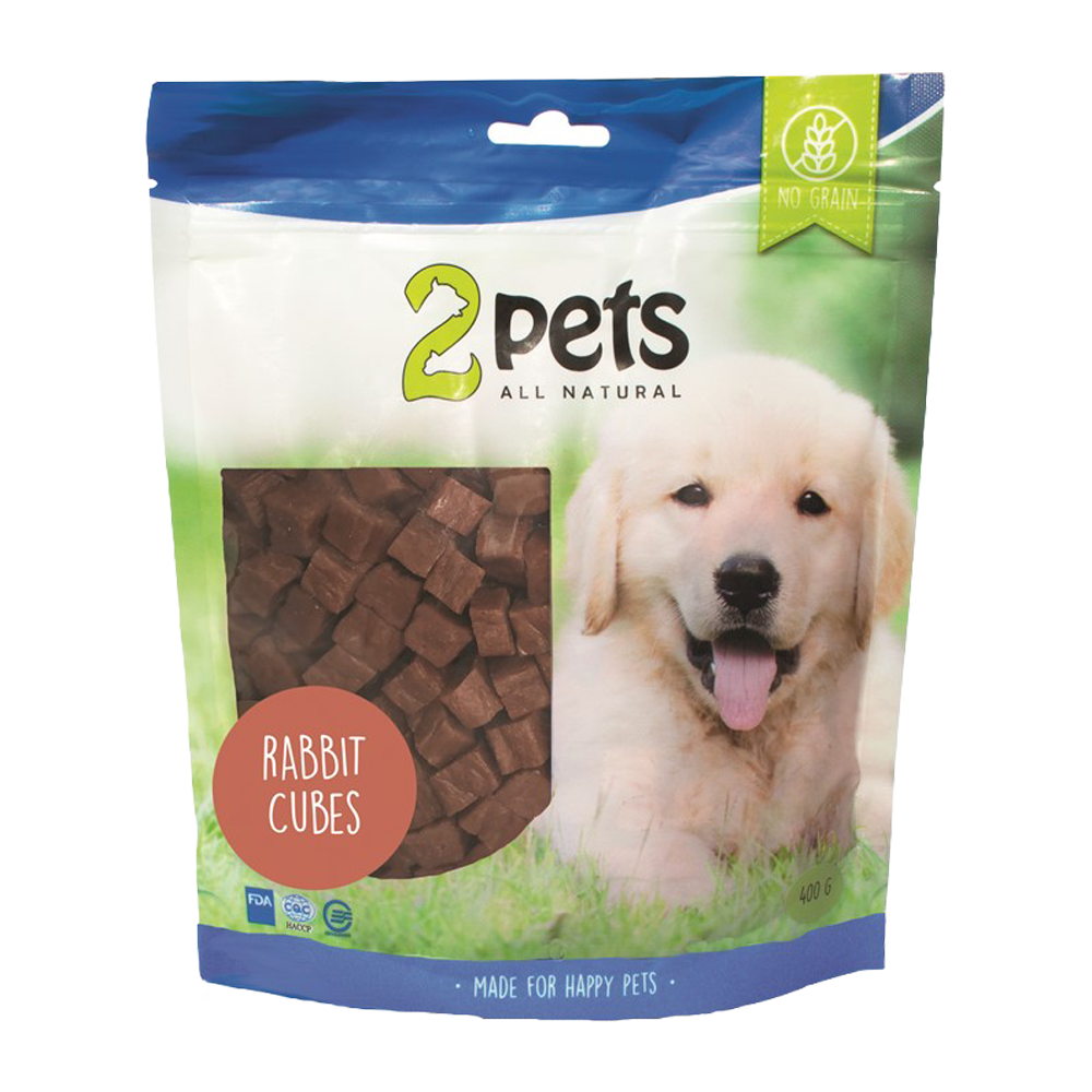 2PETS Hundesnack Kanin Terninger