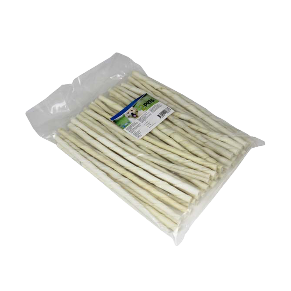 2PETS Tyggepinde Snoet Hvid - 24 CM - 50 PAKKER