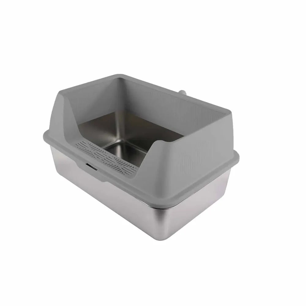 Kattetoilet rustfrit stål grå 60x40x30 cm