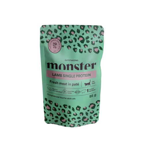 Monster Cat Pouches Voksen Lam 85 g (8-pak)