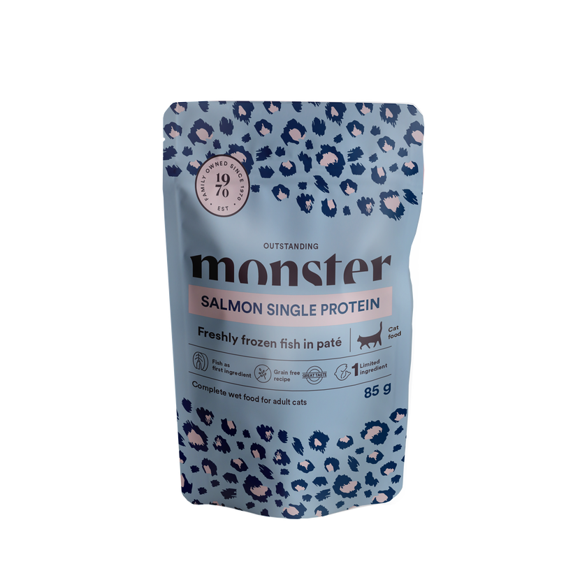 Monster Cat Pouches Adult Salmon - 85 G (8-pak)