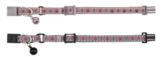 Junior Halsbånd Blomstermotiv Refleks Lynlås Klokke Nylon