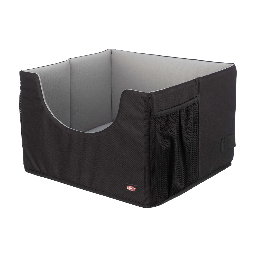 Autostol til små hunde - Sort/grå