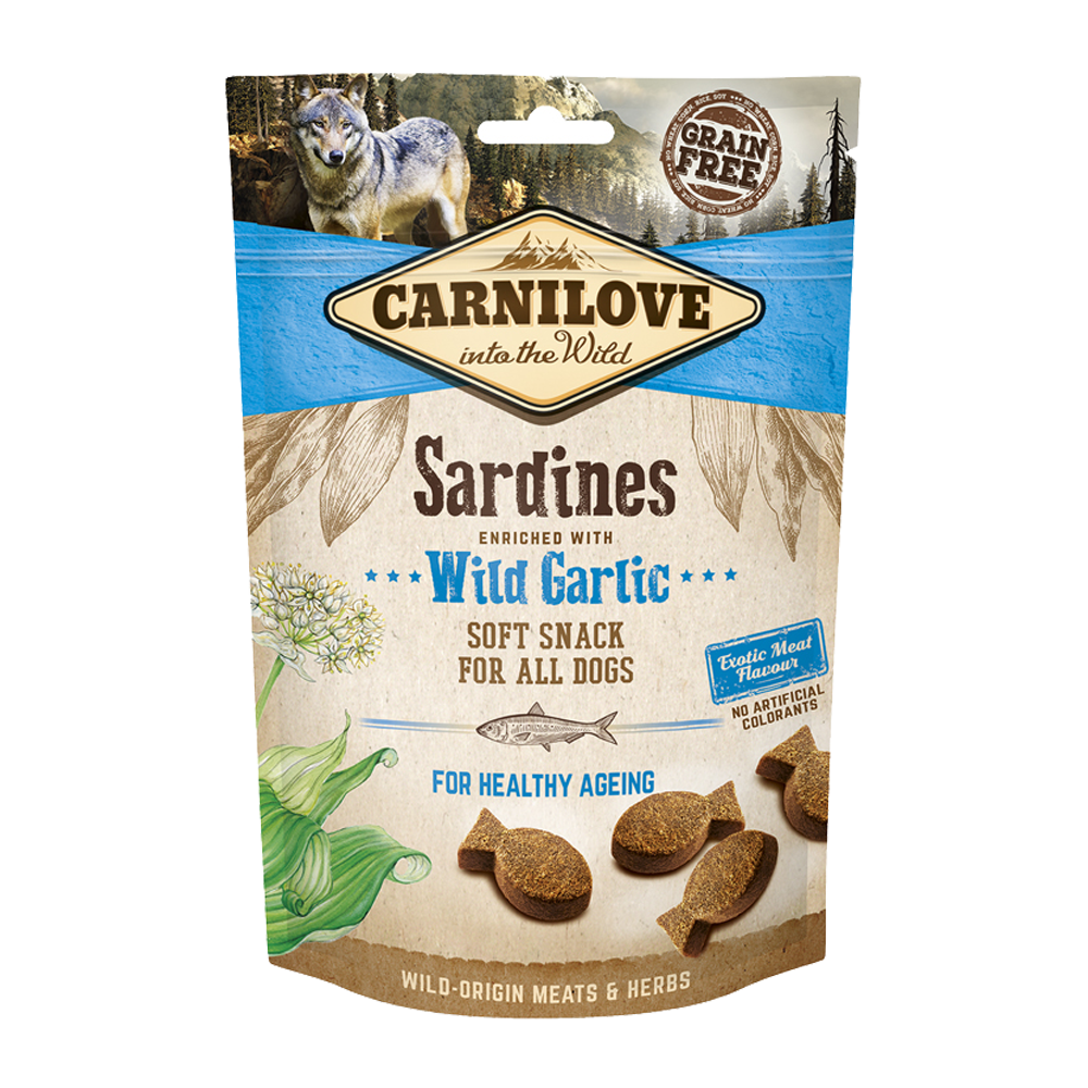 Carnilove Semi-Moist Hundegodbidder Sardiner med Ramsløg – 200 G