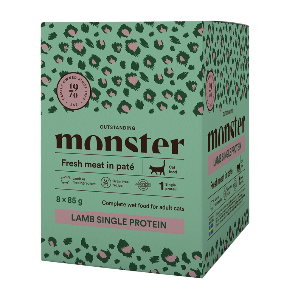 Monster Cat Pouches Voksen Lam 85 g (8-pak)