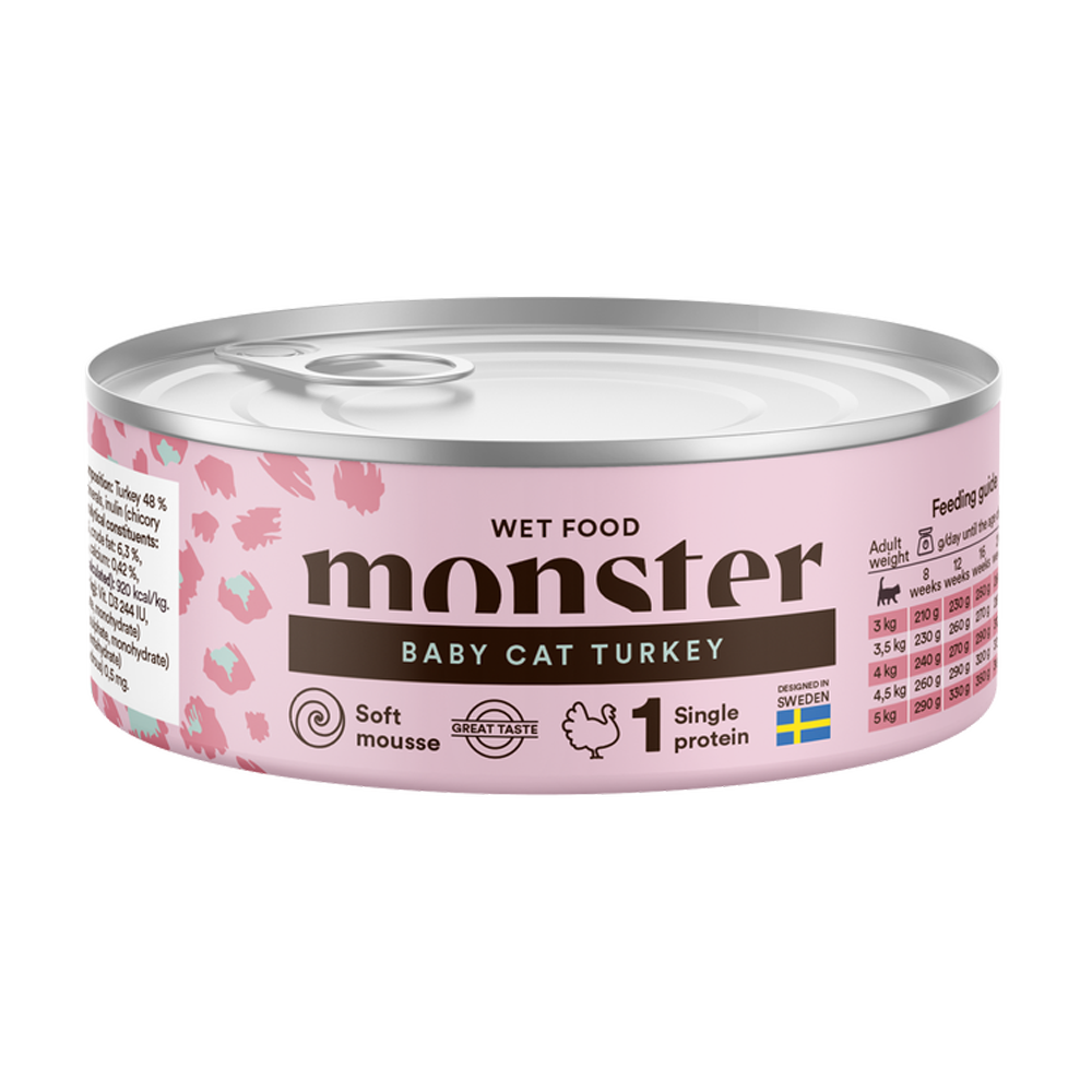 Monster Cat Baby Mousse Dåse - 100 g