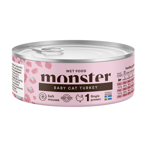 Monster Cat Baby Mousse Dåse - 100 g