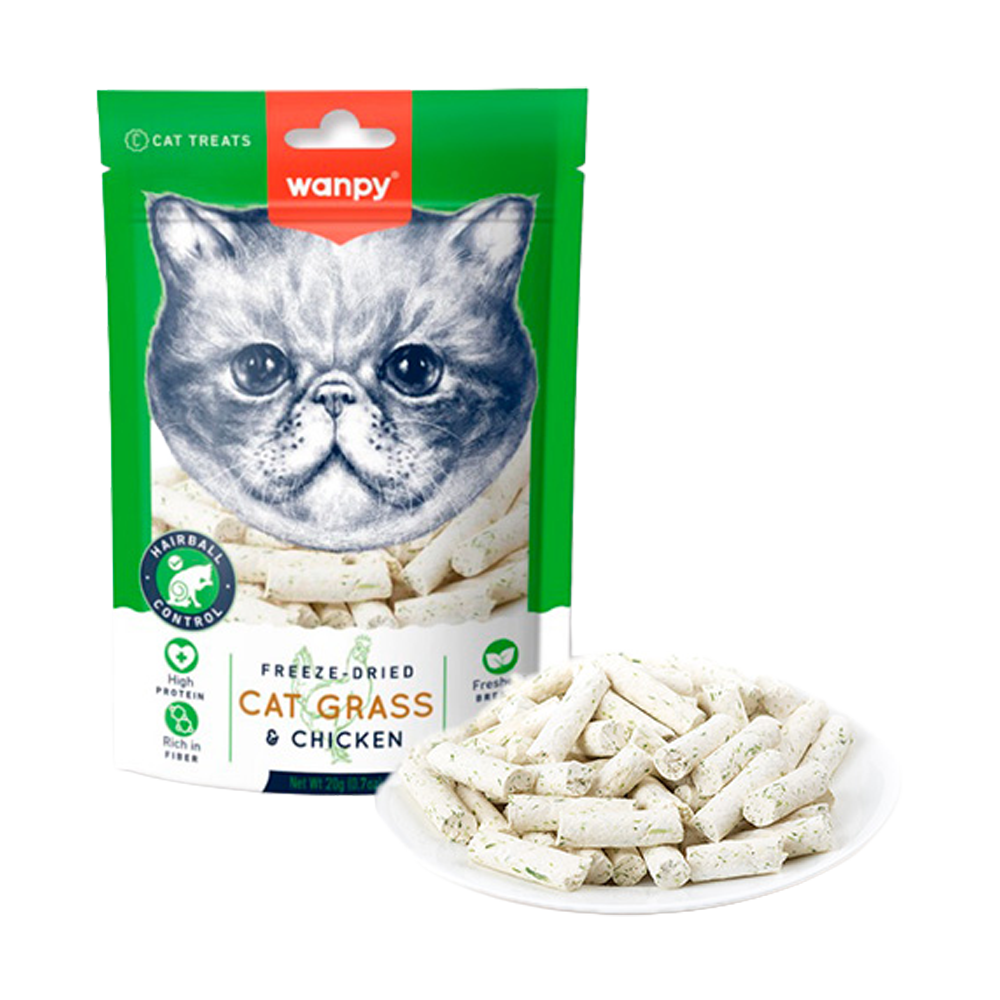 Wanpy Cat Frysetørret Kattegræs - 20 G