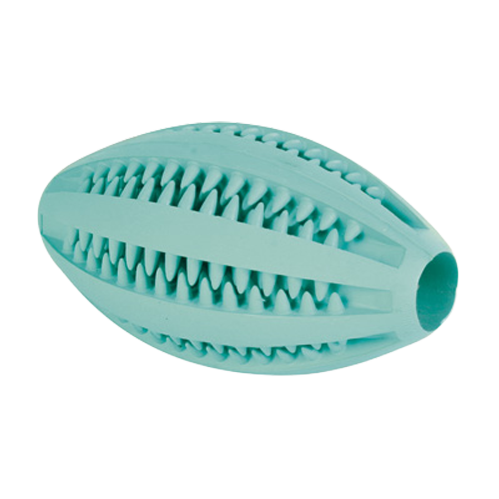 Denta Fun Rugbybold M Mintsmag Naturgummi - 11 CM