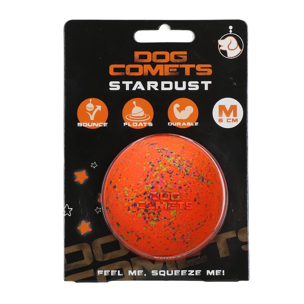 Dog Comets Ball Stardust M Orange - Medium
