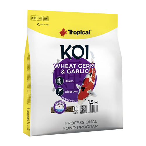 Tropical New Koi Wheat & Garlic Piller Størrelse L