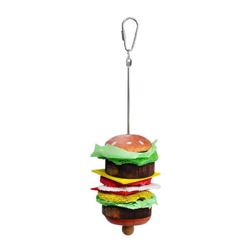 Gnaverlegetøj hængende hamburger - 25 CM