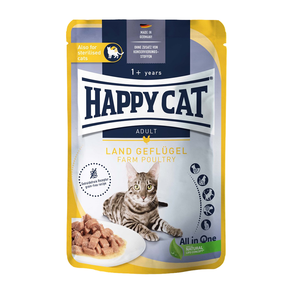 HappyCat våd/sovs, fjerkræ - 85 g