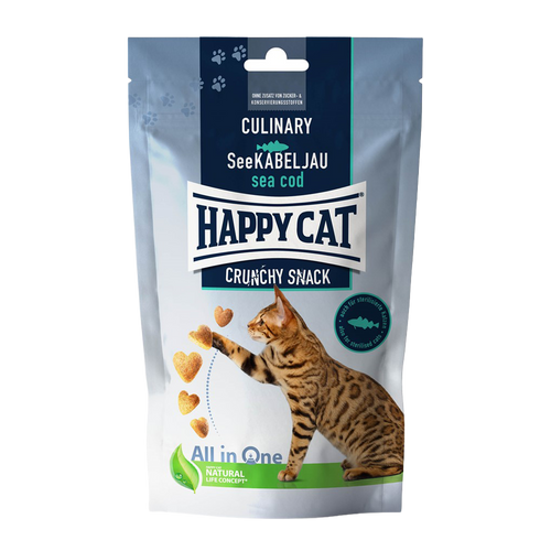 Happy Cat Crunchy Snack Torsk/Ærter - 70 G
