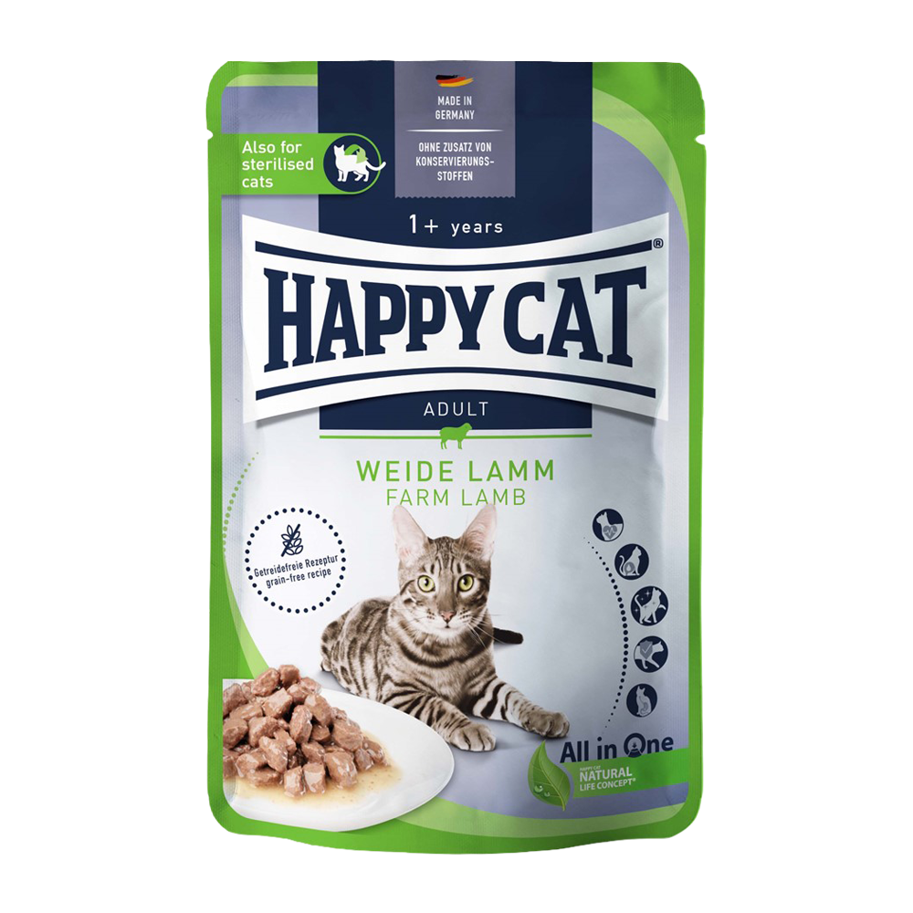 Happycat våd/sauce lam - 85 G