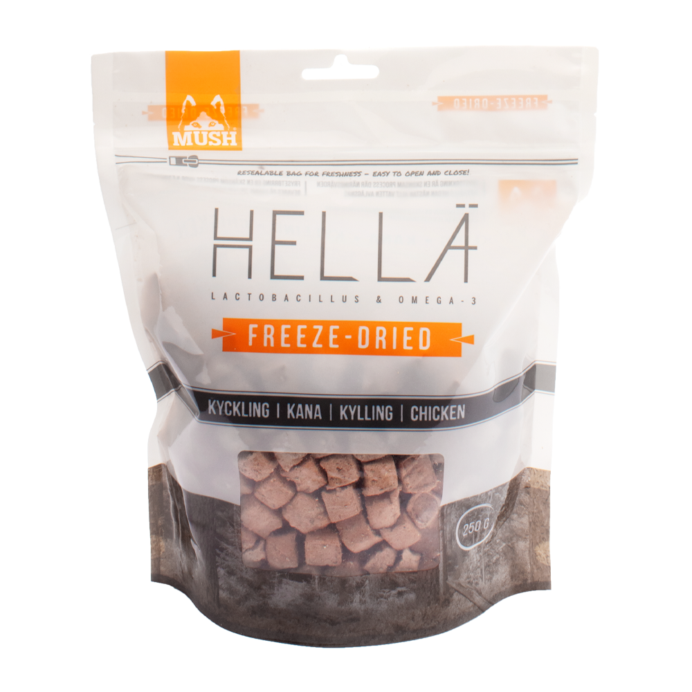 Mush Hellä Freeze - tørret kylling - 250 g
