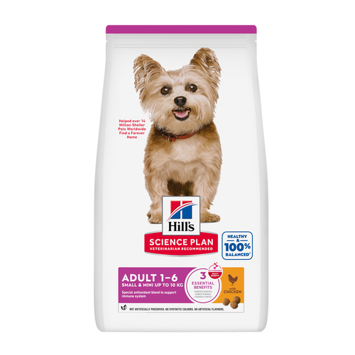 Science Plan Hundefoder med kylling til voksne små og mellemstore hunde - 3 kg