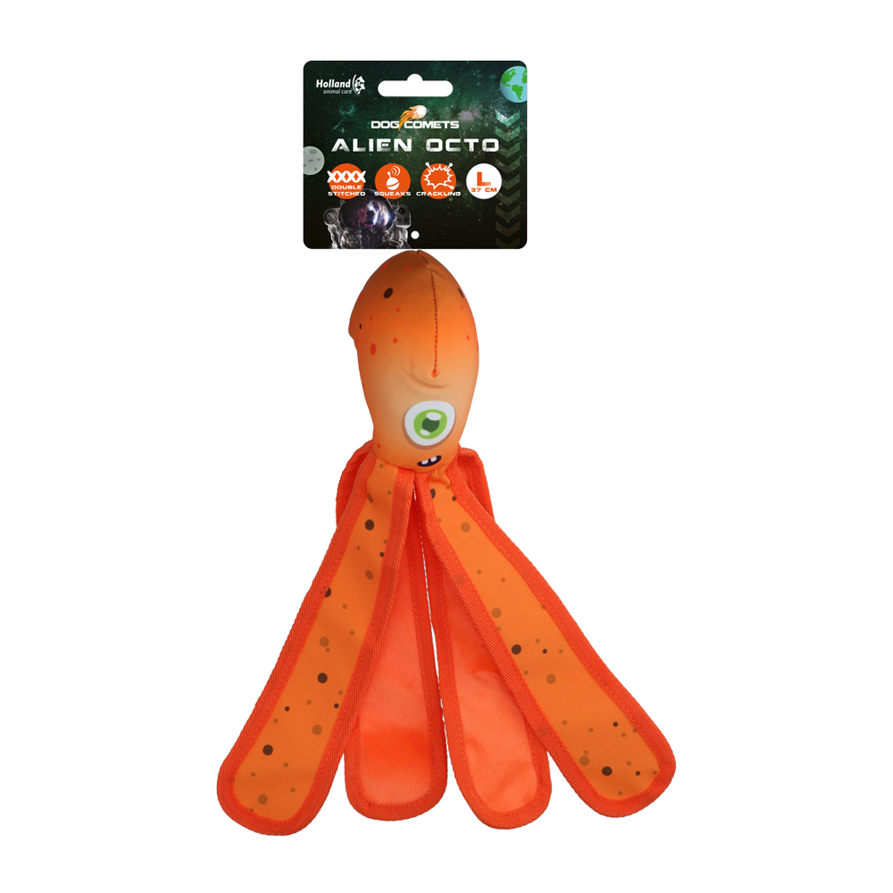 Dog Comets Alien Octo Orange - Large