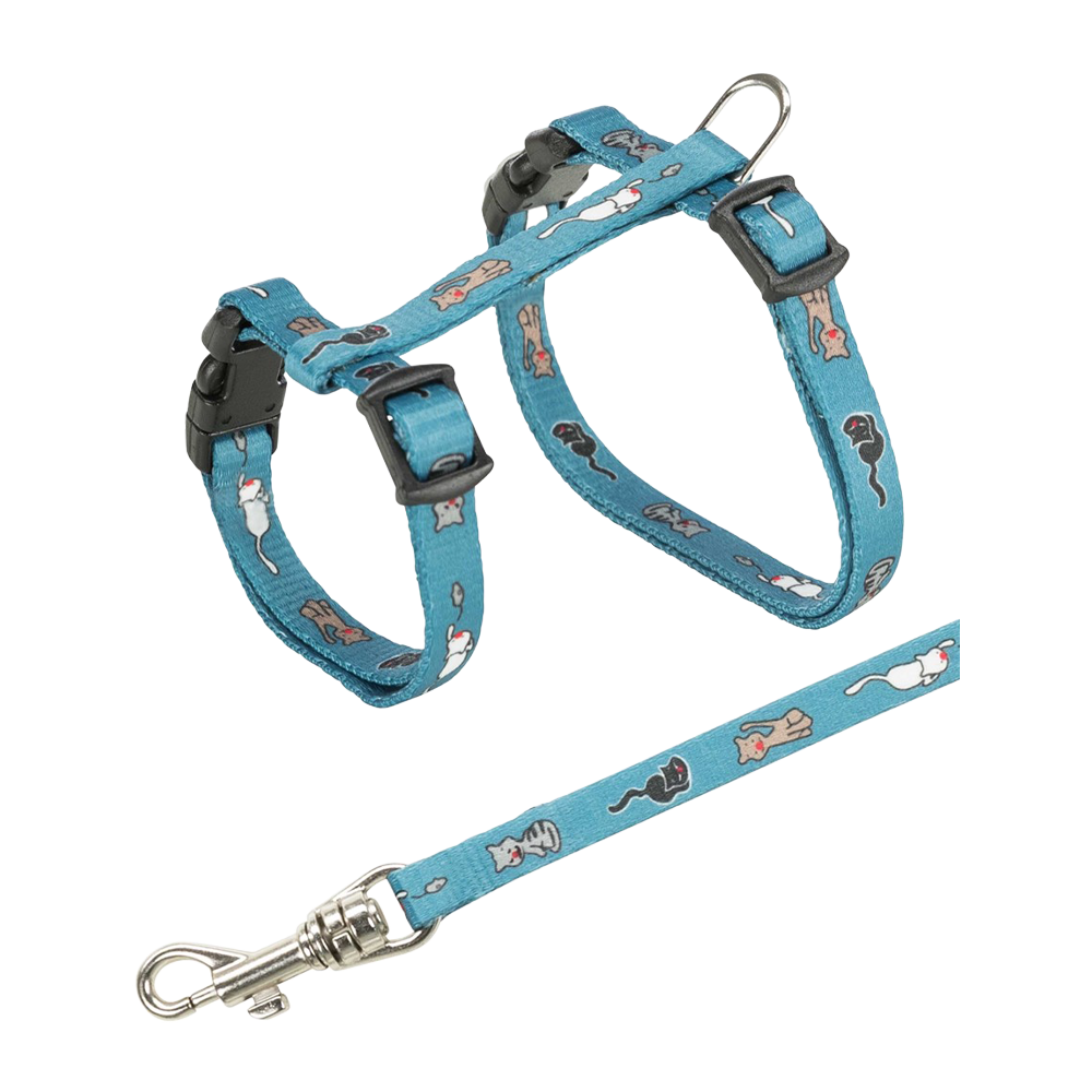 Sele + snor til juniorkatte 21 - 33 cm
