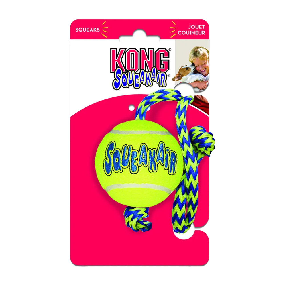 Kong Airdog Squeakair Tennisbold M Reb - 7 CM