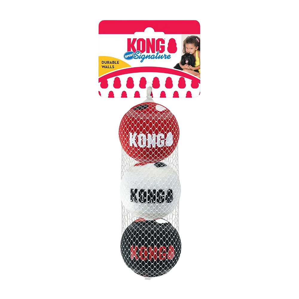 Kong Signature Sport Balls - 3PACK M 6,5CM