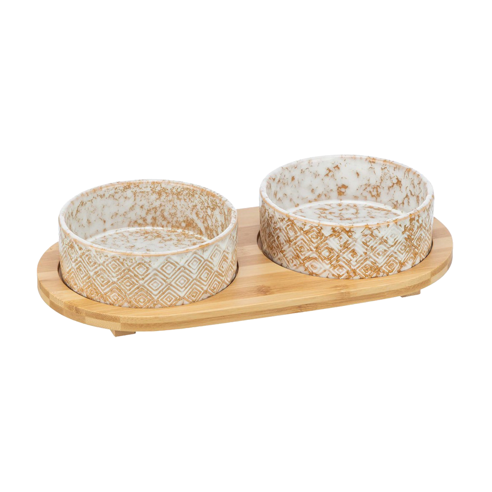 Spisebar, Keramik/Bambus, - 2x0,3 L
