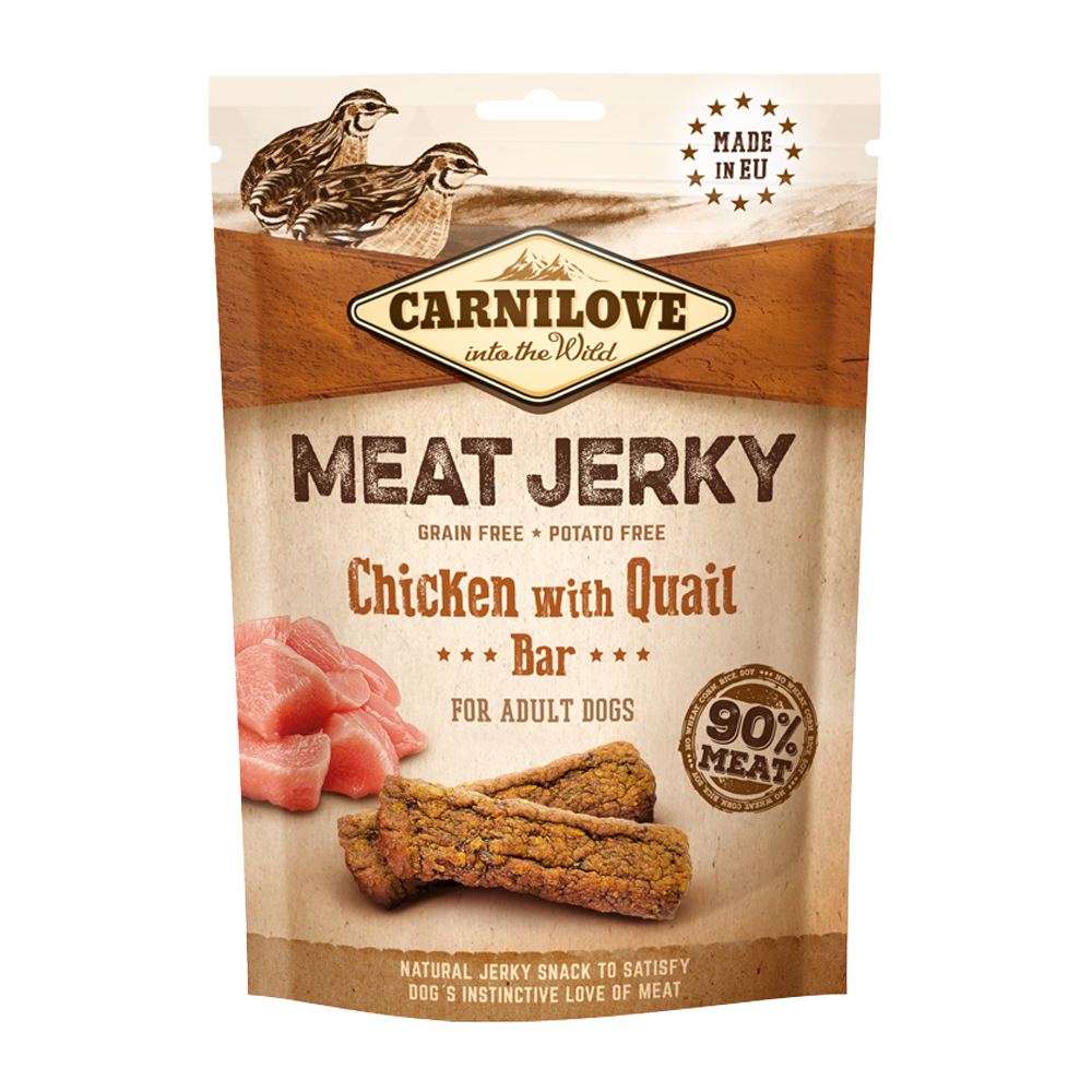 CL Jerky kylling med vagtelbar 100 g