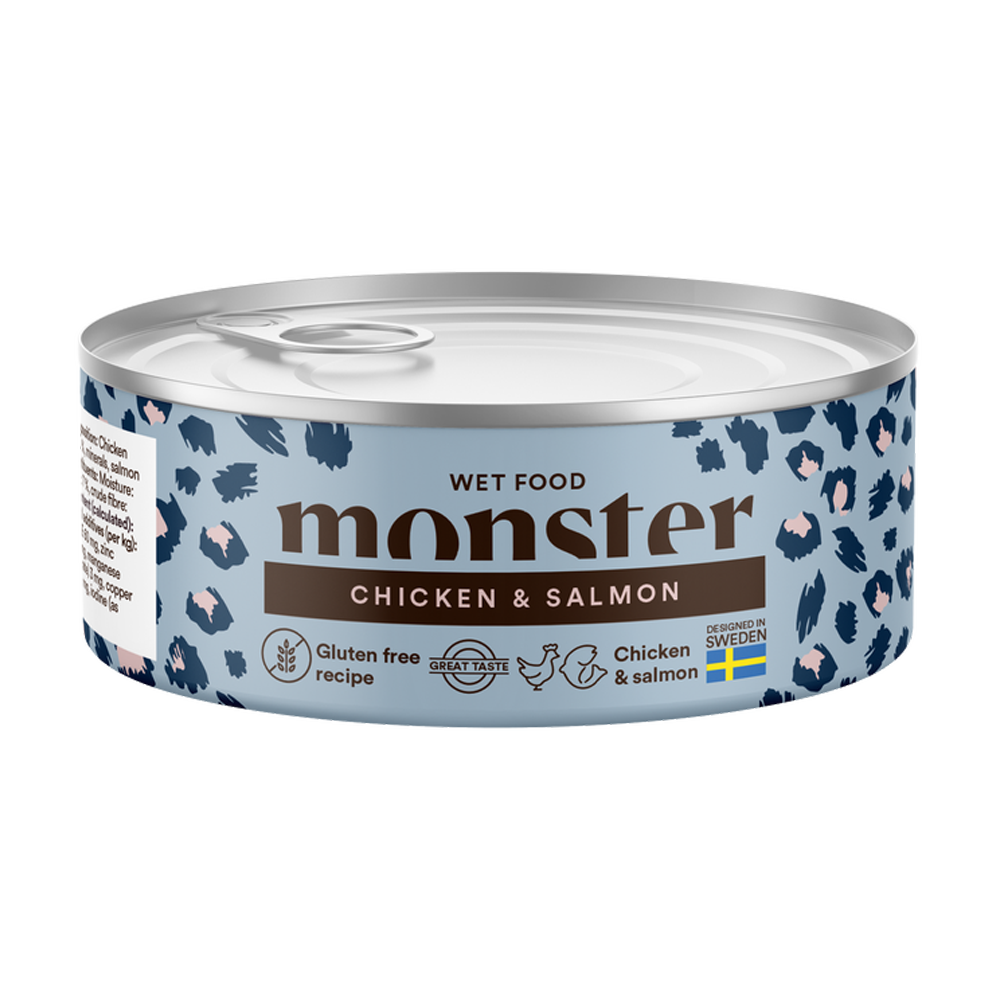 Monster Cat Ad Multi Chick/Salm Dåse - 100 g