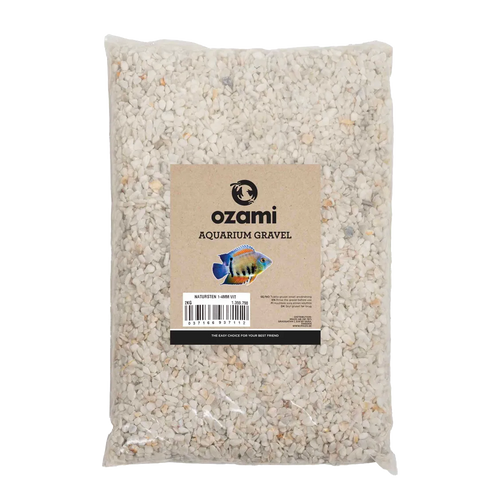 OZAMI AKVARIEGRUS NATURSTEN HVID 1-4MM 2KG