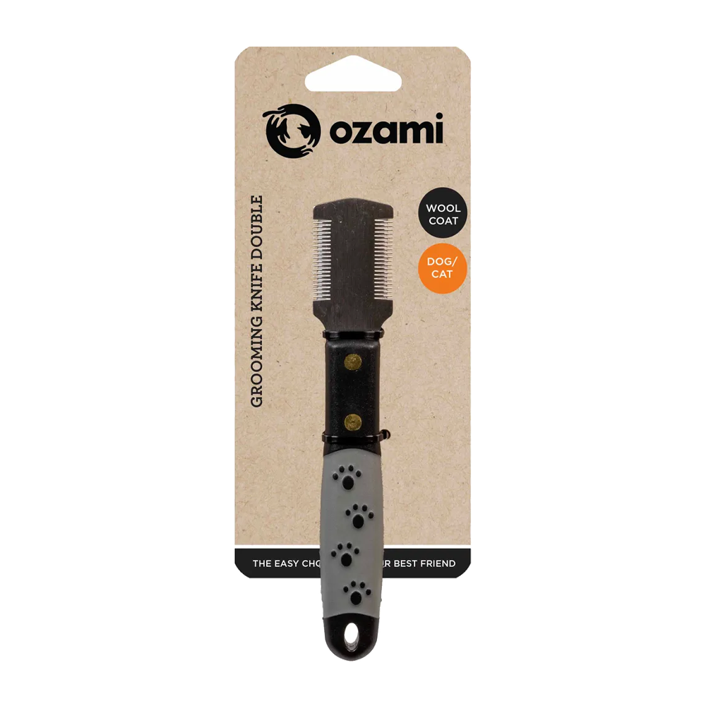 Dobbelt groomingkniv - 15,5x2,8x1,8 CM