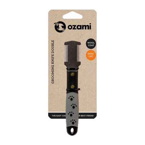 Dobbelt groomingkniv - 15,5x2,8x1,8 CM