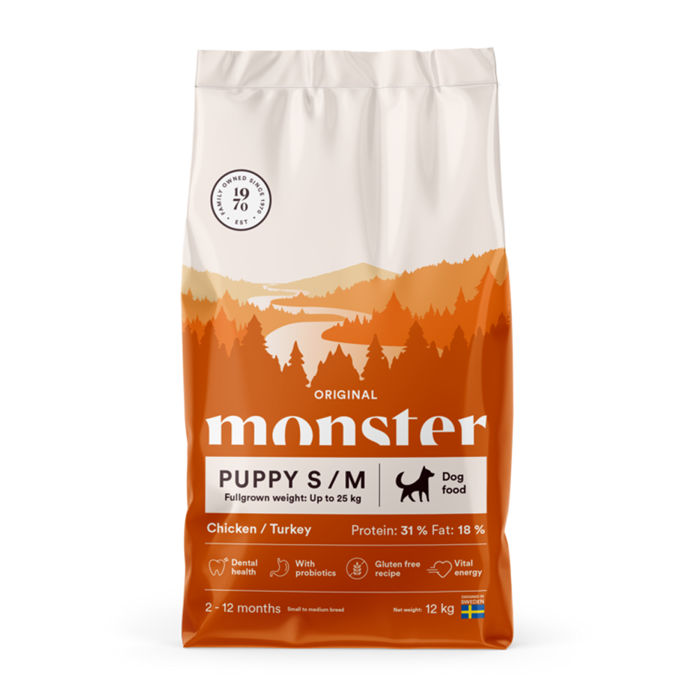 Monster Dog Original Hvalp S/M Kylling/Kalkun