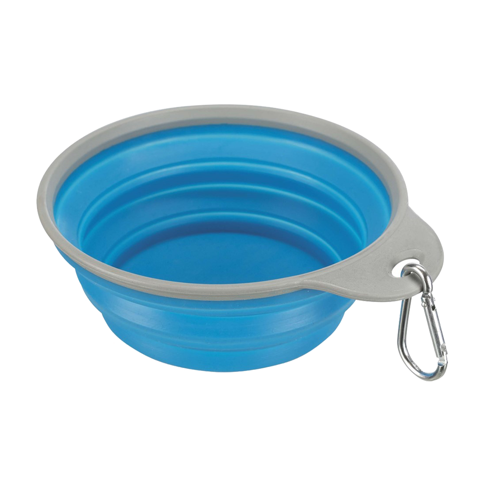 Silikone rejseskål, plastikkant, 1 l/ø 18 cm