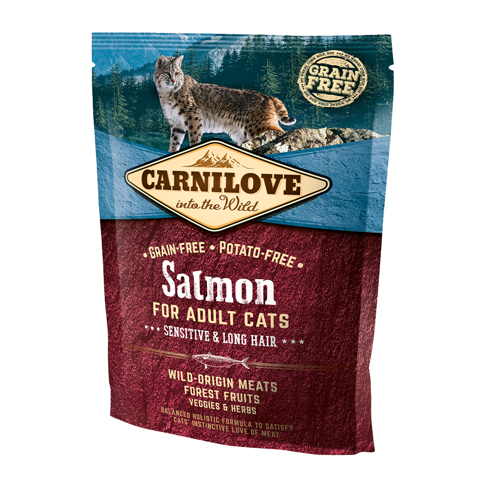 Carnilove Salmon Adult Sensitive Long Hair | Endast 89 kr! - Zoogiganten