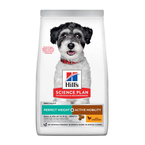 Science Plan Canine Adult Perfect Weight & Active Mobility Small & Mini med kylling