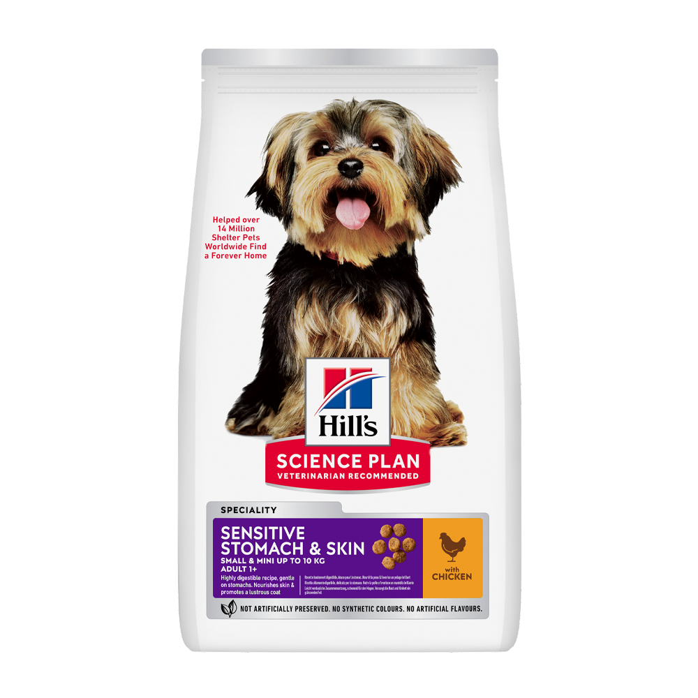 Science Plan Canine Adult Sens. mave & hud Small & mini kylling - 1,5 kg