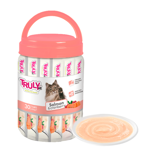Truly Cat Cremet Lickable Laks & Tranebær - 420 G