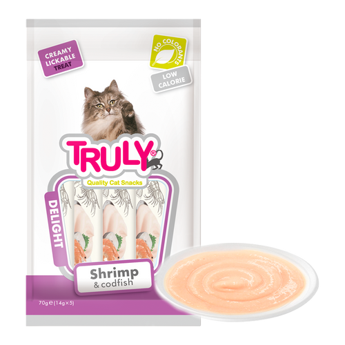 Truly Cat Creamy Lickable Rejer & Torsk - 70 g