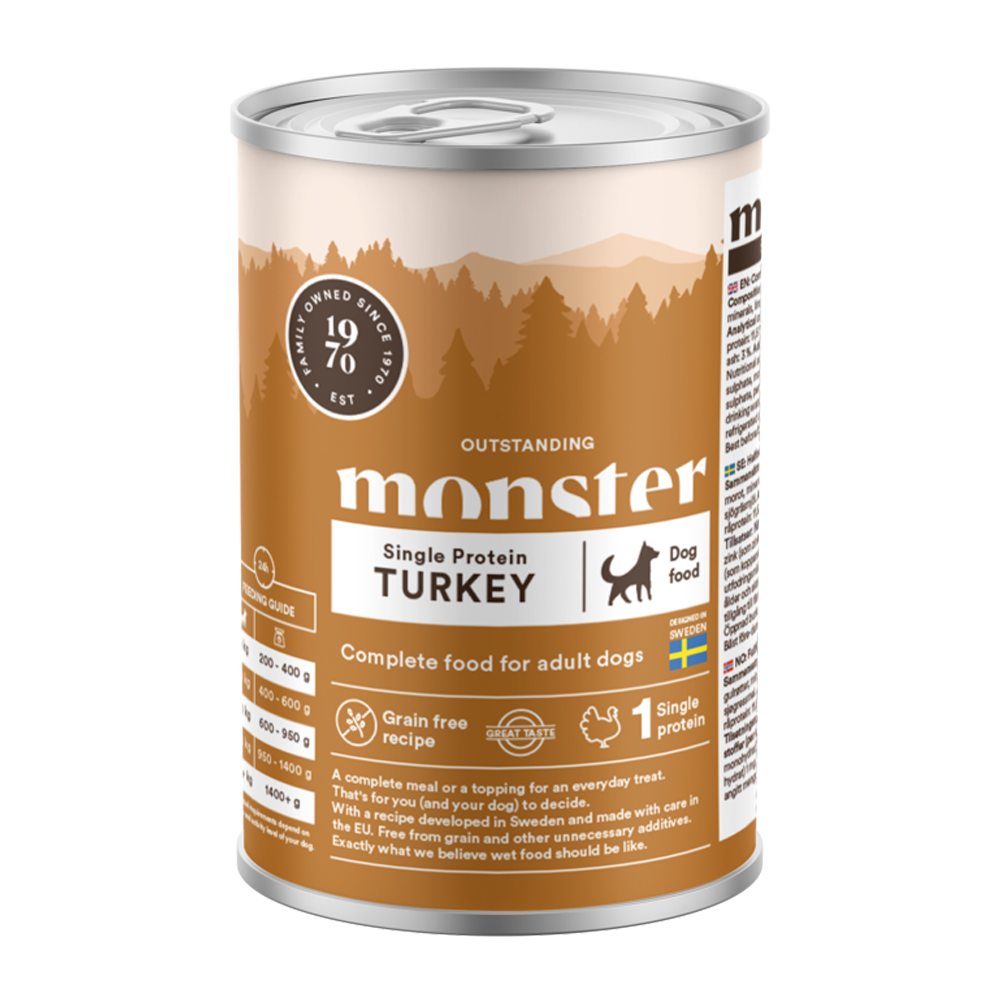 Monster Dog Adult Kalkun på dåse - 400 g