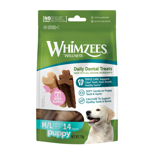 Whimzees Valp M/L 14 ST - 210 G | Endast 119 kr! - Zoogiganten