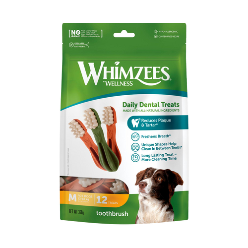 Whimzees Tandborste Star 12 st M - 360 G | Endast 149 kr! - Zoogiganten