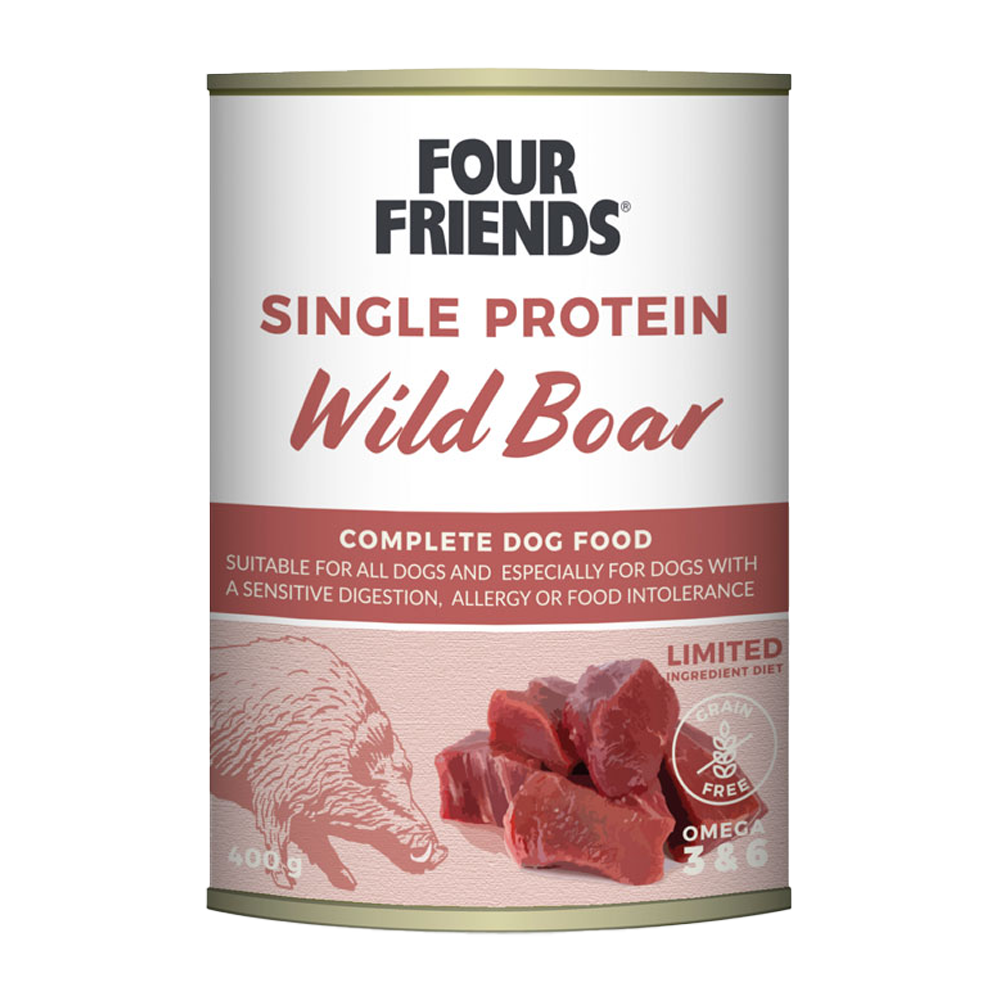 FourFriends Hunde Vildsvin Dåse - 400 g