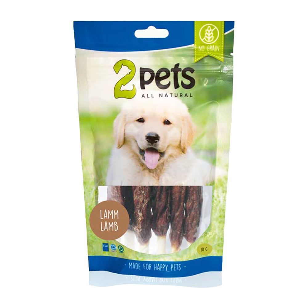 2PETS Tyggepinde M Lam - 12 CM - 6 PAKKER