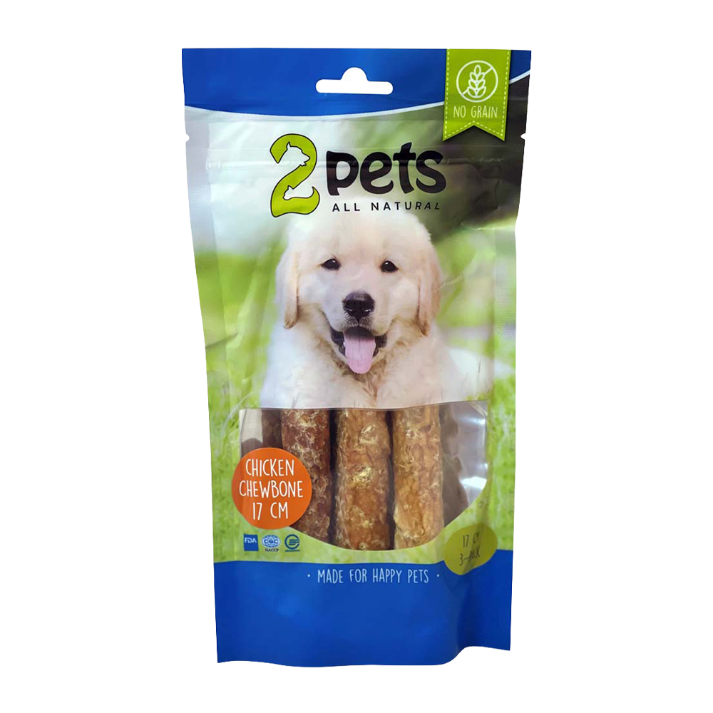 2PETS Tyggerulle M Kyllingefilet - 17 CM - 3 PAKKER