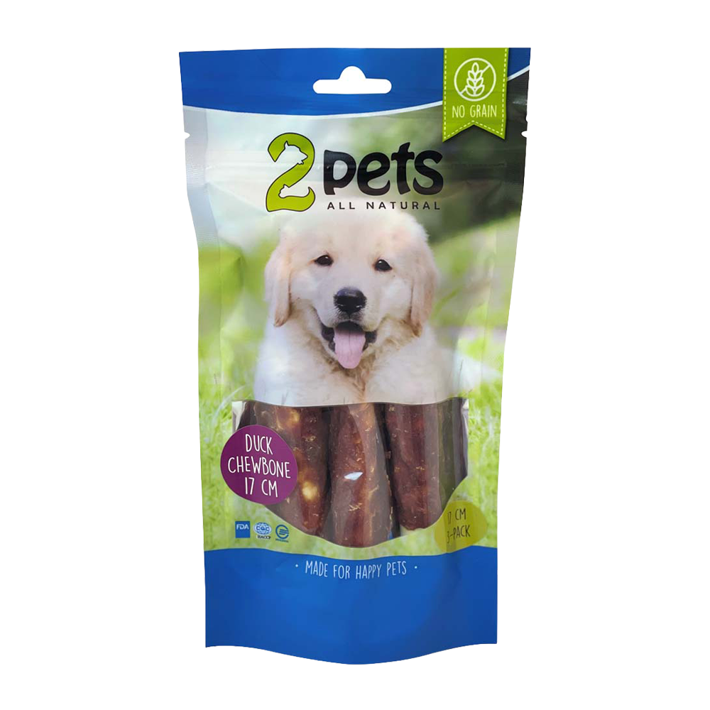2PETS Tyggerulle M Andefilet - 17 CM - 3 PAKKER