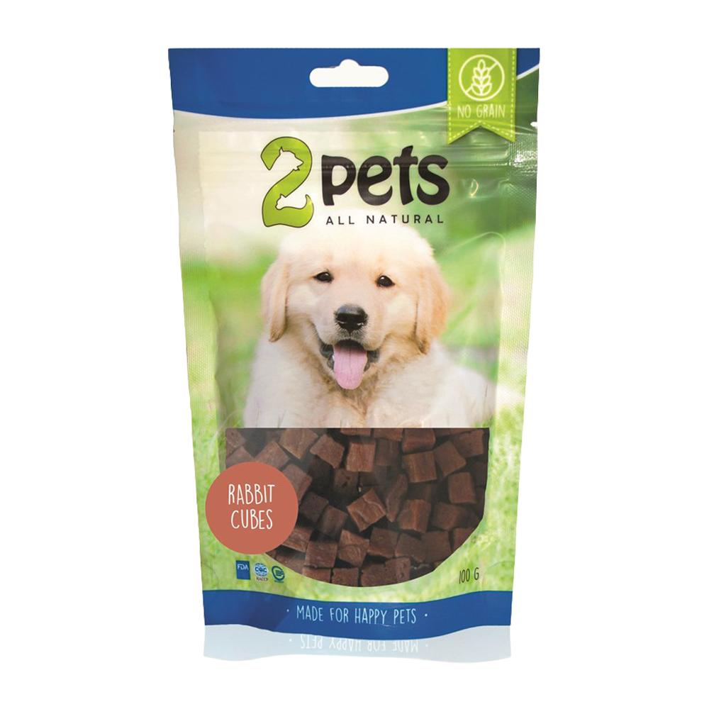 2PETS Hundesnack Kanin Terninger