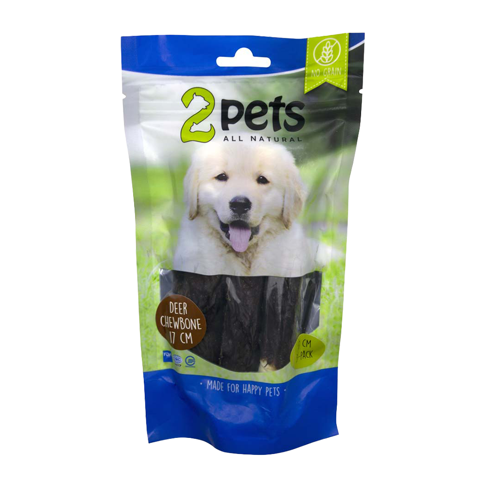 2PETS Tyggerulle M Hjort - 28 CM - 3 PAKKER